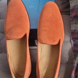 Stylish Orange Suede Loafers for Men
